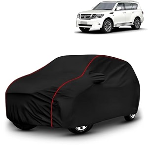 ayshu all-weather resistant car cover compatible with nissan patrol  triple-stitched mirror amp antenna pockets with elastic bottom hem amp buckle strap  dustproof uv protection