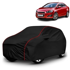 ayshu all-weather resistant car cover compatible with chevrolet aveo  triple-stitched mirror amp antenna pockets with elastic bottom hem amp buckle strap  dustproof uv protection