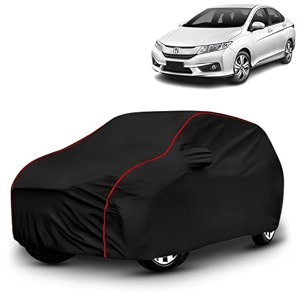 ayshu all-weather resistant car cover compatible with honda city i-vtec  triple-stitched mirror amp antenna pockets with elastic bottom hem amp buckle strap  dustproof uv protection