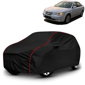 ayshu all-weather resistant car cover compatible with hyundai sonata transform  triple-stitched mirror amp antenna pockets with elastic bottom hem amp buckle strap  dustproof uv protection