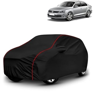 ayshu all-weather resistant car cover compatible with volkswagen jetta  triple-stitched mirror amp antenna pockets with elastic bottom hem amp buckle strap  dustproof uv protection