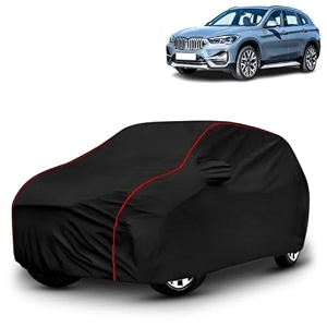 ayshu all-weather resistant car cover compatible with bmw x1  triple-stitched mirror amp antenna pockets with elastic bottom hem amp buckle strap  dustproof uv protection