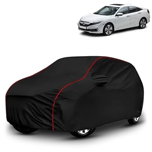 ayshu all-weather resistant car cover compatible with honda civic  triple-stitched mirror amp antenna pockets with elastic bottom hem amp buckle strap  dustproof uv protection