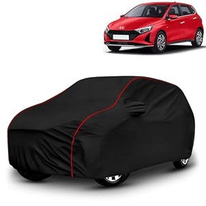 ayshu all-weather resistant car cover compatible with hyundai i20 asta  triple-stitched mirror amp antenna pockets with elastic bottom hem amp buckle strap  dustproof uv protection
