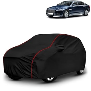 ayshu all-weather resistant car cover compatible with jaguar xf  triple-stitched mirror amp antenna pockets with elastic bottom hem amp buckle strap  dustproof uv protection