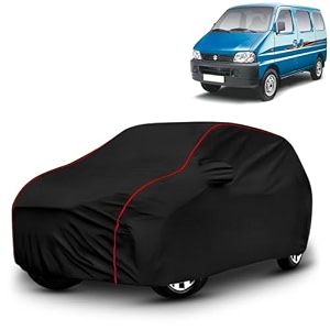 ayshu all-weather resistant car cover compatible with maruti suzuki eeco  triple-stitched mirror amp antenna pockets with elastic bottom hem amp buckle strap  dustproof uv protection