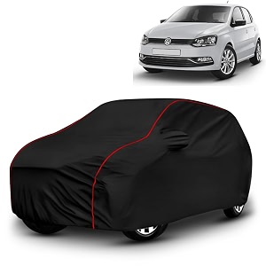 ayshu all-weather resistant car cover compatible with volkswagen polo exquisite  triple-stitched mirror amp antenna pockets with elastic bottom hem amp buckle strap  dustproof uv protection