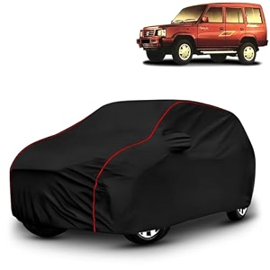 ayshu all-weather resistant car cover compatible with tata spacio  triple-stitched mirror amp antenna pockets with elastic bottom hem amp buckle strap  dustproof uv protection