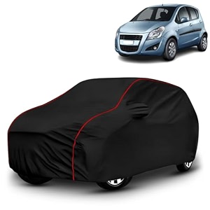 ayshu all-weather resistant car cover compatible with maruti suzuki ritz  triple-stitched mirror amp antenna pockets with elastic bottom hem amp buckle strap  dustproof uv protection