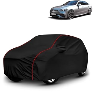 ayshu all-weather resistant car cover compatible with mercedes benz c-class c 200  triple-stitched mirror amp antenna pockets with elastic bottom hem amp buckle strap  dustproof uv protection