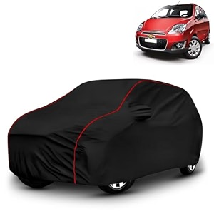 ayshu all-weather resistant car cover compatible with chevrolet spark  triple-stitched mirror amp antenna pockets with elastic bottom hem amp buckle strap  dustproof uv protection