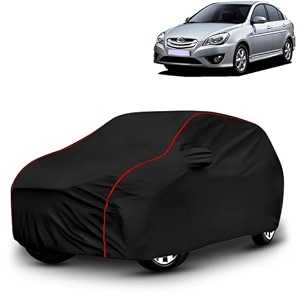 ayshu all-weather resistant car cover compatible with hyundai verna transform  triple-stitched mirror amp antenna pockets with elastic bottom hem amp buckle strap  dustproof uv protection