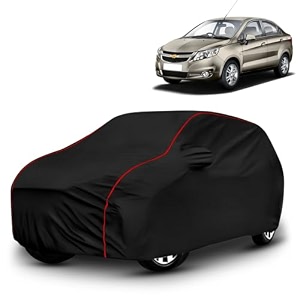 ayshu all-weather resistant car cover compatible with chevrolet sail  triple-stitched mirror amp antenna pockets with elastic bottom hem amp buckle strap  dustproof uv protection