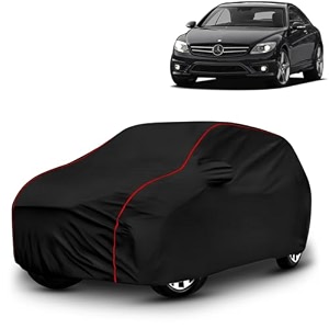 ayshu all-weather resistant car cover compatible with mercedes benz cl class  triple-stitched mirror amp antenna pockets with elastic bottom hem amp buckle strap  dustproof uv protection