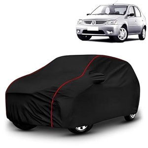 ayshu all-weather resistant car cover compatible with mahindra renault  triple-stitched mirror amp antenna pockets with elastic bottom hem amp buckle strap  dustproof uv protection