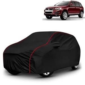 ayshu all-weather resistant car cover compatible with volkswagen touareg  triple-stitched mirror amp antenna pockets with elastic bottom hem amp buckle strap  dustproof uv protection
