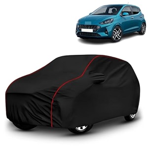 ayshu all-weather resistant car cover compatible with hyundai i10  triple-stitched mirror amp antenna pockets with elastic bottom hem amp buckle strap  dustproof uv protection