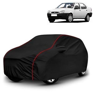 ayshu all-weather resistant car cover compatible with ford ikon  triple-stitched mirror amp antenna pockets with elastic bottom hem amp buckle strap  dustproof uv protection