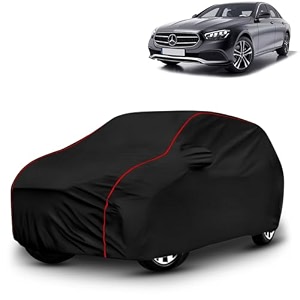 ayshu all-weather resistant car cover compatible with mercedes benz e-class  triple-stitched mirror amp antenna pockets with elastic bottom hem amp buckle strap  dustproof uv protection