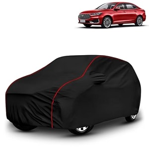 ayshu all-weather resistant car cover compatible with ford escort  triple-stitched mirror amp antenna pockets with elastic bottom hem amp buckle strap  dustproof uv protection