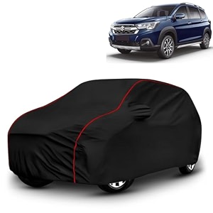 ayshu all-weather resistant car cover compatible with maruti suzuki nexa xl6  triple-stitched mirror amp antenna pockets with elastic bottom hem amp buckle strap  dustproof uv protection