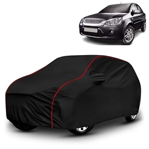 ayshu all-weather resistant car cover compatible with ford fiesta classic  triple-stitched mirror amp antenna pockets with elastic bottom hem amp buckle strap  dustproof uv protection