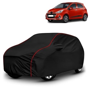 ayshu all-weather resistant car cover compatible with hyundai grand i10  triple-stitched mirror amp antenna pockets with elastic bottom hem amp buckle strap  dustproof uv protection