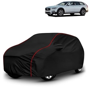 ayshu all-weather resistant car cover compatible with volvo v90 cross country  triple-stitched mirror amp antenna pockets with elastic bottom hem amp buckle strap  dustproof uv protection