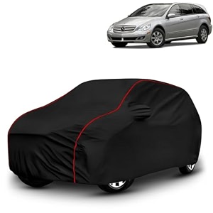 ayshu all-weather resistant car cover compatible with mercedes benz r class  triple-stitched mirror amp antenna pockets with elastic bottom hem amp buckle strap  dustproof uv protection