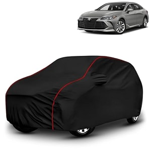 ayshu all-weather resistant car cover compatible with toyota avalon  triple-stitched mirror amp antenna pockets with elastic bottom hem amp buckle strap  dustproof uv protection