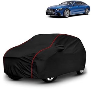 ayshu all-weather resistant car cover compatible with mercedes benz amg  triple-stitched mirror amp antenna pockets with elastic bottom hem amp buckle strap  dustproof uv protection