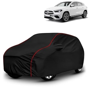 ayshu all-weather resistant car cover compatible with mercedes benz gla  triple-stitched mirror amp antenna pockets with elastic bottom hem amp buckle strap  dustproof uv protection