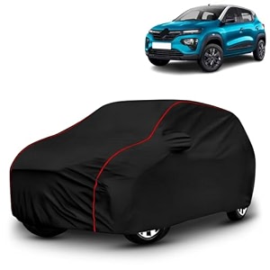 ayshu all-weather resistant car cover compatible with renault kwid  triple-stitched mirror amp antenna pockets with elastic bottom hem amp buckle strap  dustproof uv protection