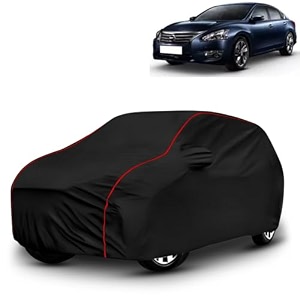 ayshu all-weather resistant car cover compatible with nissan teana  triple-stitched mirror amp antenna pockets with elastic bottom hem amp buckle strap  dustproof uv protection