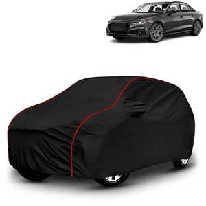 ayshu all-weather resistant car cover compatible with audi s4  triple-stitched mirror amp antenna pockets with elastic bottom hem amp buckle strap  dustproof uv protection