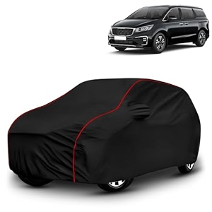 ayshu all-weather resistant car cover compatible with kia carnival  triple-stitched mirror amp antenna pockets with elastic bottom hem amp buckle strap  dustproof uv protection