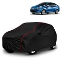 AYSHU All-Weather Resistant Car Cover Compatible with Ford Fiesta | Triple-Stitched Mirror &amp; Antenna Pockets with Elastic Bottom Hem &amp; Buckle Strap | Dustproof, UV Protection