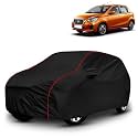 AYSHU All-Weather Resistant Car Cover Compatible with Datsun GO | Triple-Stitched Mirror &amp; Antenna Pockets with Elastic Bottom Hem &amp; Buckle Strap | Dustproof, UV Protection