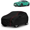AYSHU All-Weather Resistant Car Cover Compatible with BMW M4 | Triple-Stitched Mirror &amp; Antenna Pockets with Elastic Bottom Hem &amp; Buckle Strap | Dustproof, UV Protection