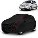 AYSHU All-Weather Resistant Car Cover Compatible with Tata Indica | Triple-Stitched Mirror &amp; Antenna Pockets with Elastic Bottom Hem &amp; Buckle Strap | Dustproof, UV Protection