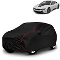 AYSHU All-Weather Resistant Car Cover Compatible with BMW i8 | Triple-Stitched Mirror &amp; Antenna Pockets with Elastic Bottom Hem &amp; Buckle Strap | Dustproof, UV Protection