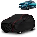 AYSHU All-Weather Resistant Car Cover Compatible with Tata Tigor EV | Triple-Stitched Mirror &amp; Antenna Pockets with Elastic Bottom Hem &amp; Buckle Strap | Dustproof, UV Protection