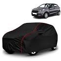 AYSHU All-Weather Resistant Car Cover Compatible with Ford Figo | Triple-Stitched Mirror &amp; Antenna Pockets with Elastic Bottom Hem &amp; Buckle Strap | Dustproof, UV Protection