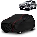 AYSHU All-Weather Resistant Car Cover Compatible with Mercedes Benz M Class ML 350 CDI | Triple-Stitched Mirror &amp; Antenna Pockets with Elastic Bottom Hem &amp; Buckle Strap | Dustproof, UV Protection