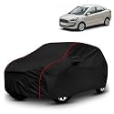 AYSHU All-Weather Resistant Car Cover Compatible with Ford Aspire | Triple-Stitched Mirror &amp; Antenna Pockets with Elastic Bottom Hem &amp; Buckle Strap | Dustproof, UV Protection