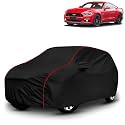 AYSHU All-Weather Resistant Car Cover Compatible with Ford Mustang | Triple-Stitched Mirror &amp; Antenna Pockets with Elastic Bottom Hem &amp; Buckle Strap | Dustproof, UV Protection