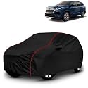 AYSHU All-Weather Resistant Car Cover Compatible with Maruti Invicto | Triple-Stitched Mirror &amp; Antenna Pockets with Elastic Bottom Hem &amp; Buckle Strap | Dustproof, UV Protection