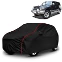 AYSHU All-Weather Resistant Car Cover Compatible with Mitsubishi Pajero (2002-2012) | Triple-Stitched Mirror &amp; Antenna Pockets with Elastic Bottom Hem &amp; Buckle Strap | Dustproof, UV Protection