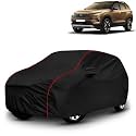 AYSHU All-Weather Resistant Car Cover Compatible with Tata Safari | Triple-Stitched Mirror &amp; Antenna Pockets with Elastic Bottom Hem &amp; Buckle Strap | Dustproof, UV Protection