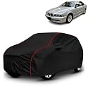 AYSHU All-Weather Resistant Car Cover Compatible with BMW 525I | Triple-Stitched Mirror &amp; Antenna Pockets with Elastic Bottom Hem &amp; Buckle Strap | Dustproof, UV Protection